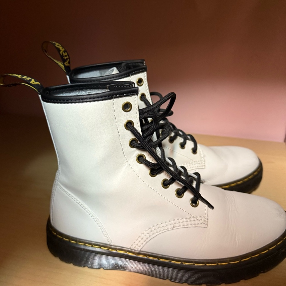 Dr. Marten White Lace Up Boots